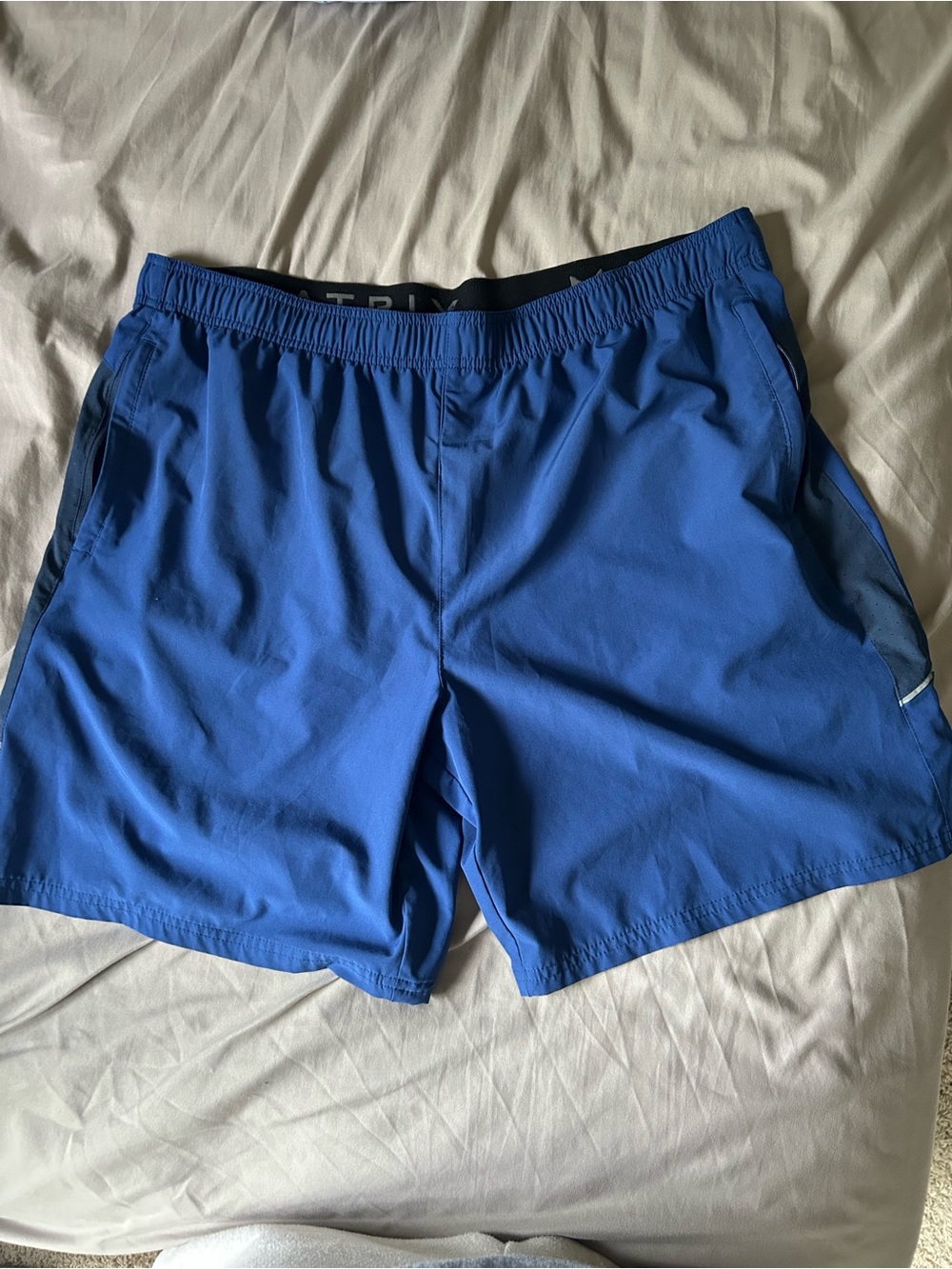 Matix Navy Blue Athletic Shorts with Branded Waistband